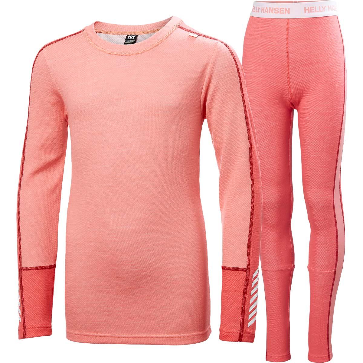 Helly Hansen Lifa Midweight Merinould Skiundertøj Børn SUNSET PINK