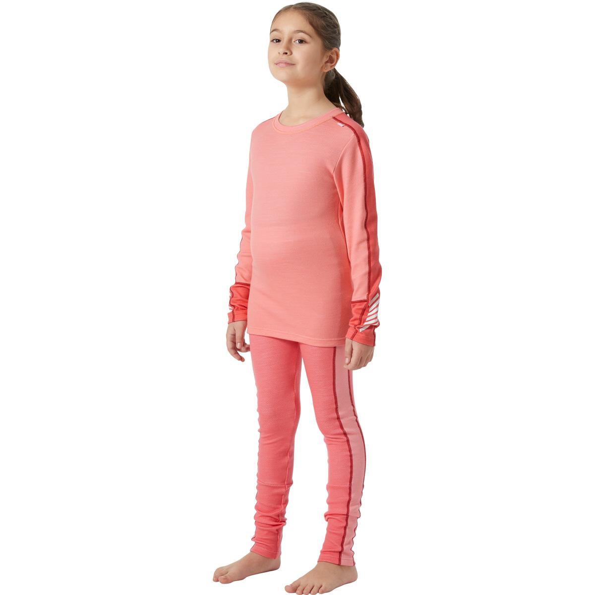 Helly Hansen Lifa Midweight Merinould Skiundertøj Børn SUNSET PINK
