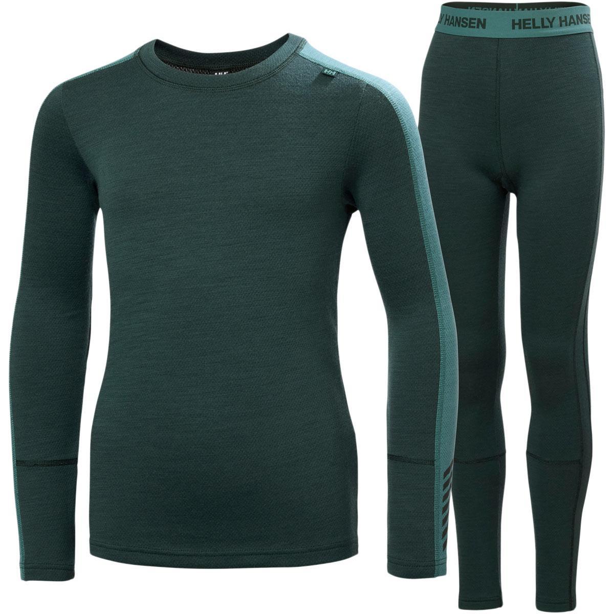Helly Hansen Lifa Midweight Merinould Skiundertøj Børn DARK JUNGLE