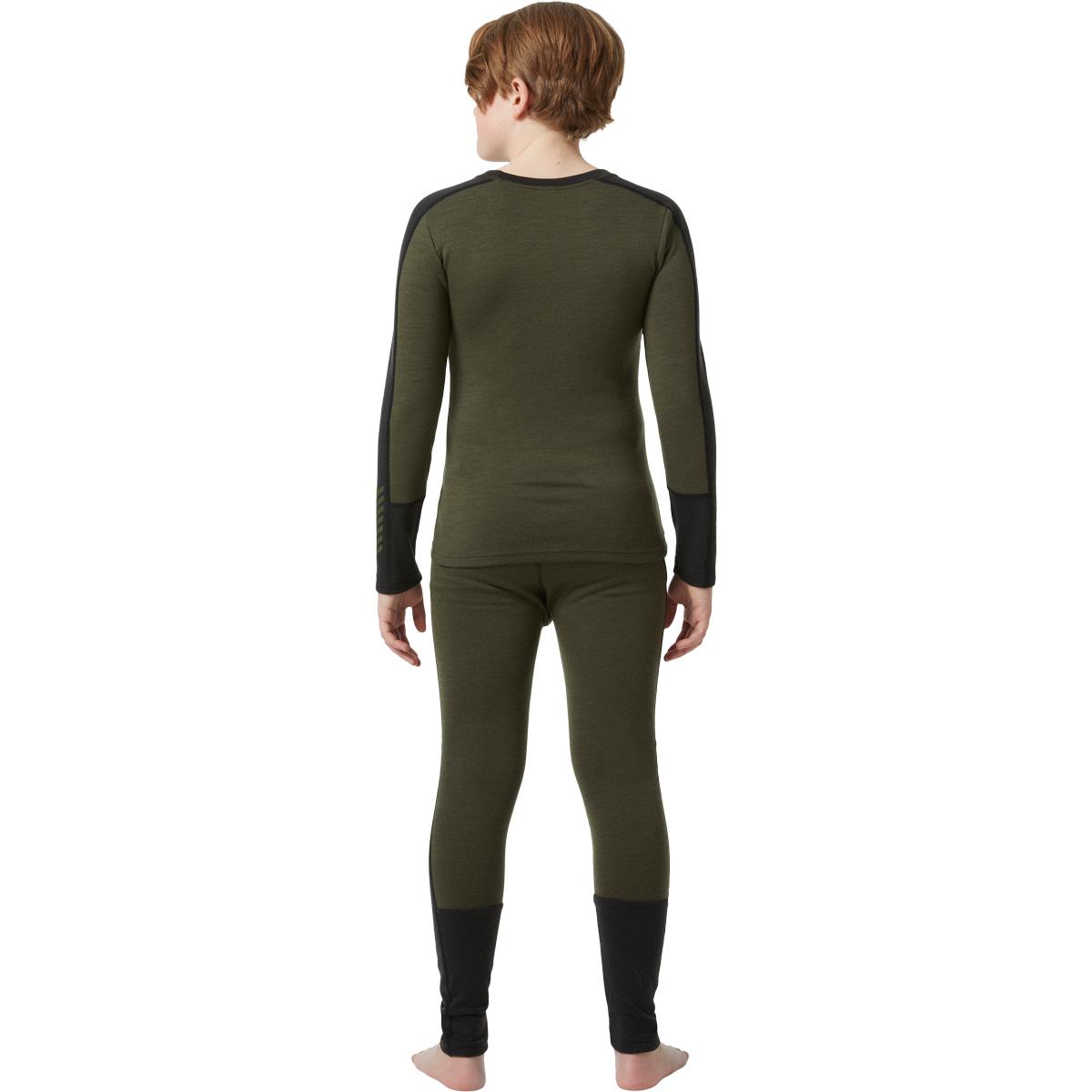 Helly Hansen Lifa Midweight Merinould Skiundertøj Børn UTILITY GREEN CAMO