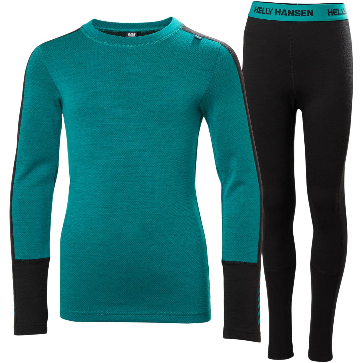 Helly Hansen Lifa Midweight Merinould Skiundertøj Børn 466 SIGNAL GREE