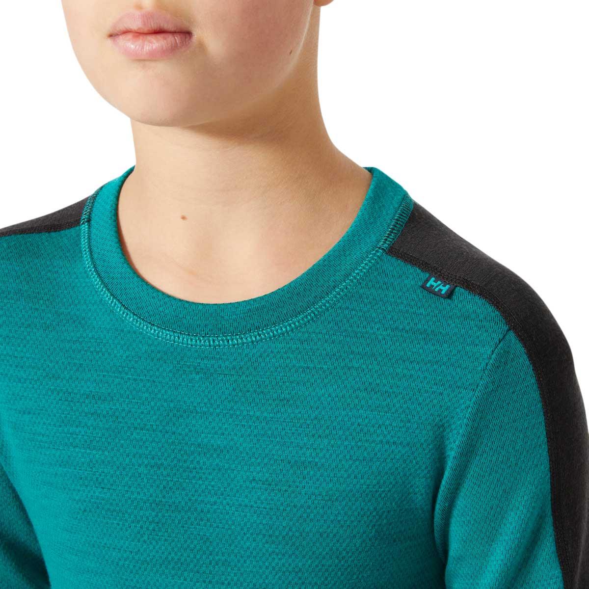 Helly Hansen Lifa Midweight Merinould Skiundertøj Børn 466 SIGNAL GREE