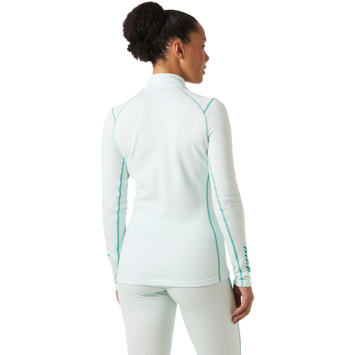 Helly Hansen Lifa Midweight Graphic Half Zip Merinould Skiundertrøje Dame 562 ICICLE NORD