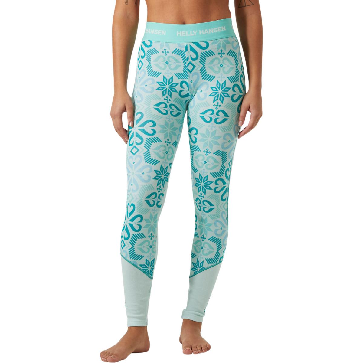 Helly Hansen Lifa Midweight Graphic Merinould Skiunderbukser Dame 562 ICICLE NORD