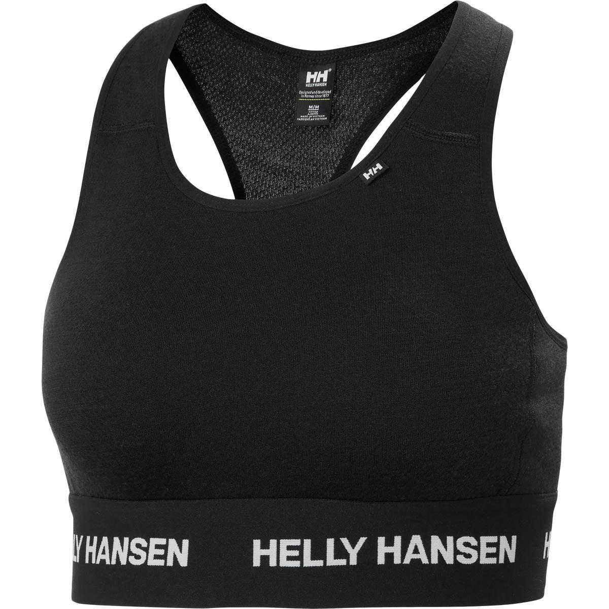 Helly Hansen Lifa Merino Midweight Medium Support Sports BH Dame 990 BLACK / NATURA / EBONY