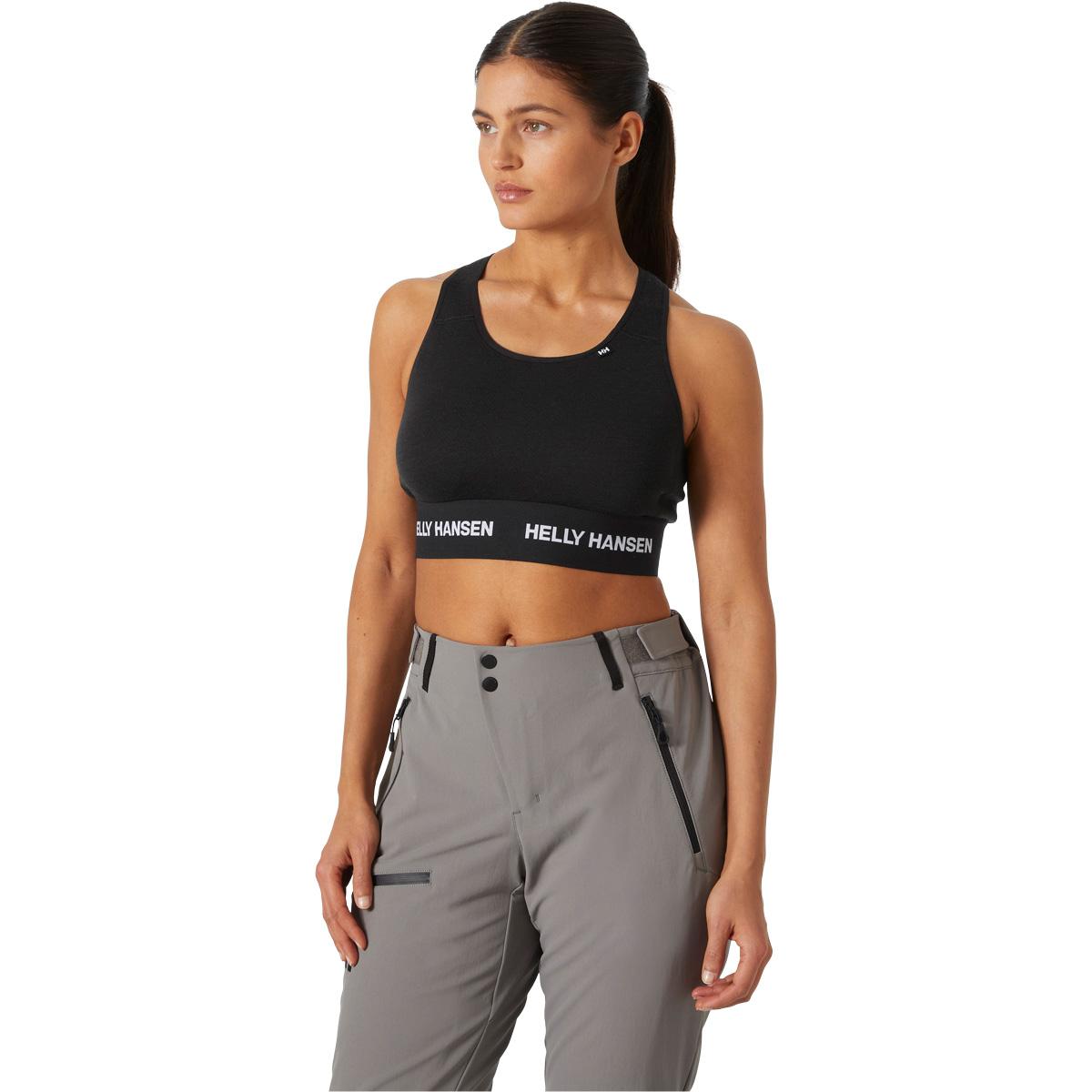Helly Hansen Lifa Merino Midweight Medium Support Sports BH Dame 990 BLACK / NATURA / EBONY
