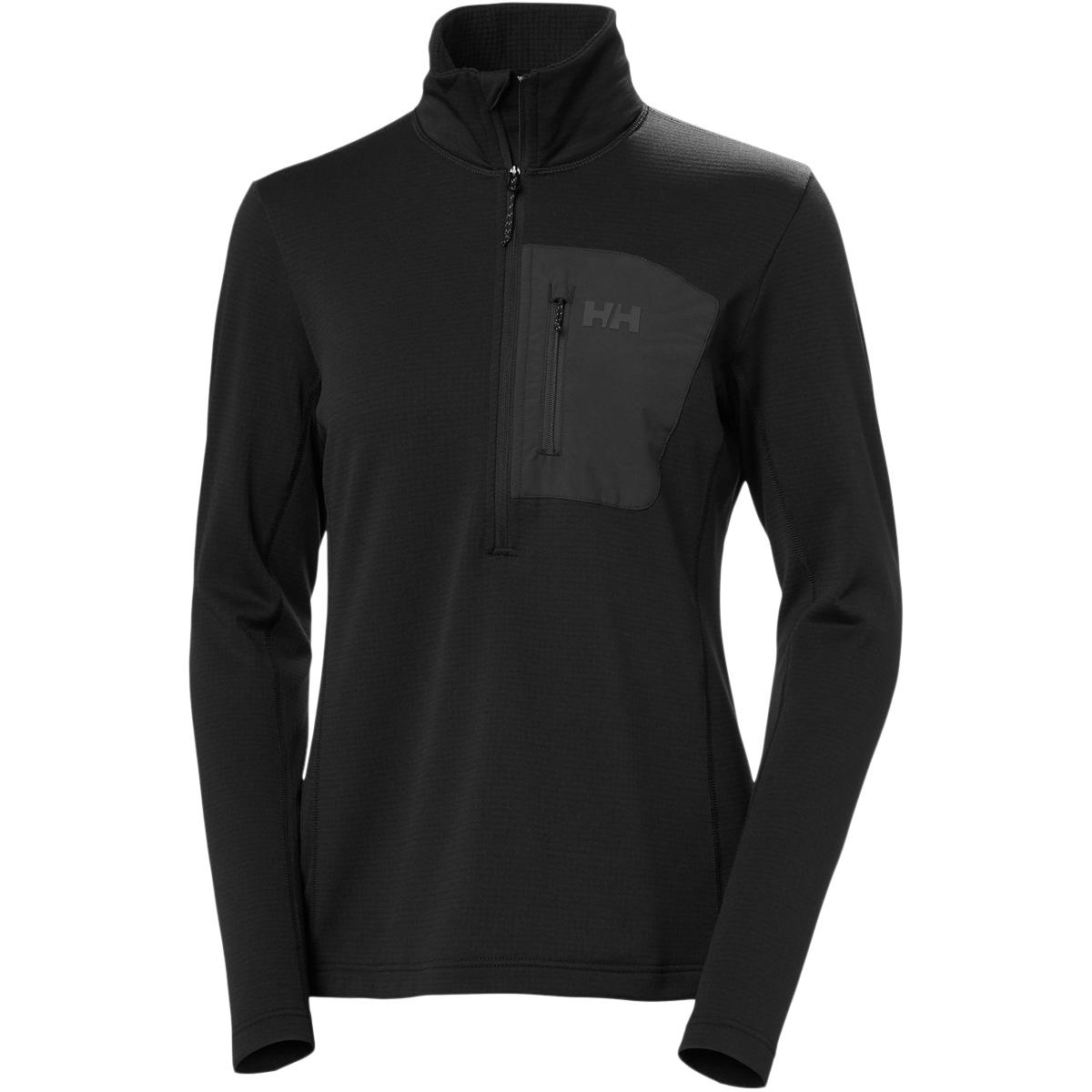 Helly Hansen Versalite Half Zip Fleecetrøye Dame 990 BLACK / NATURA / EBONY