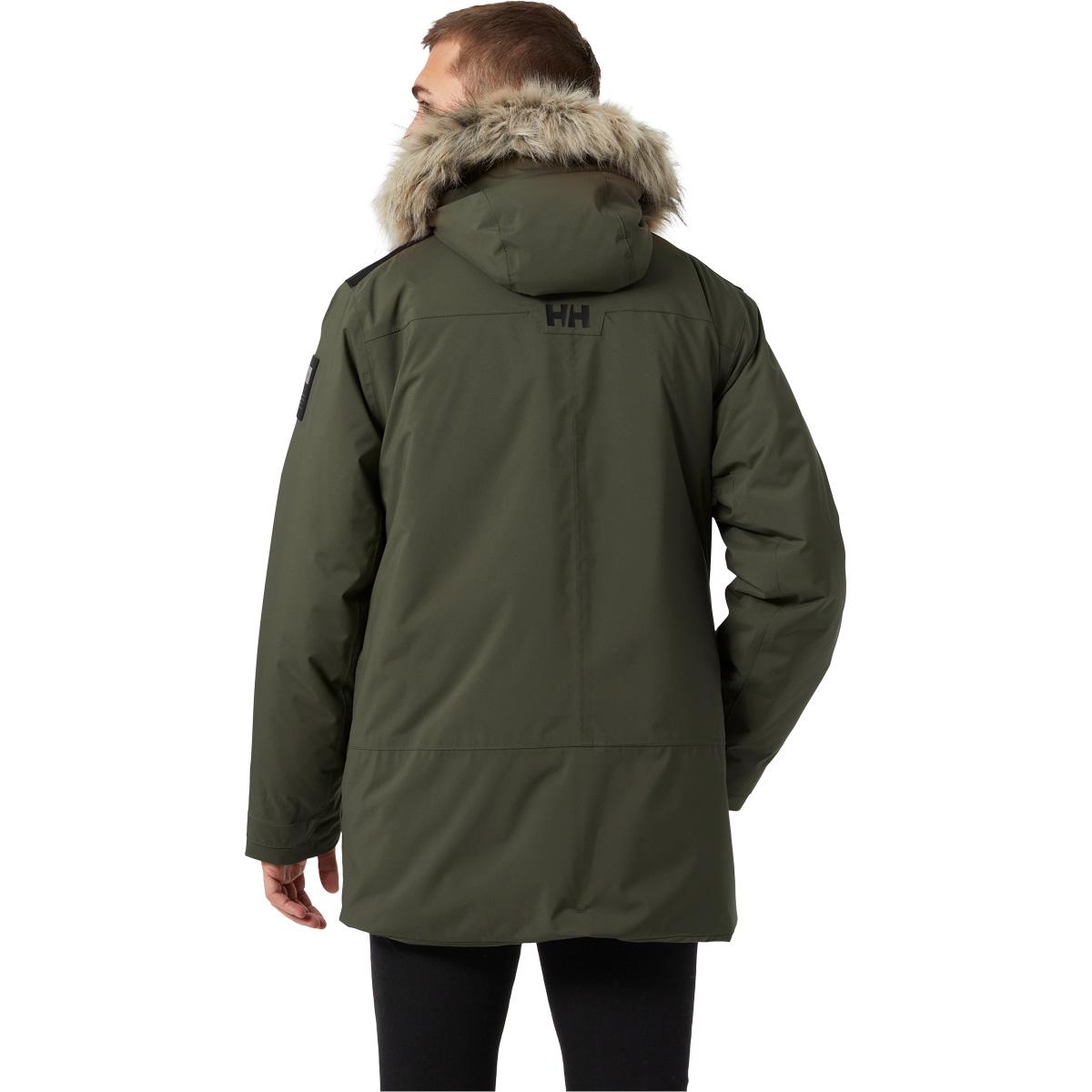 Helly Hansen Reine Parka Vinterjakke Herre UTILITY GREEN / BELUGA / S