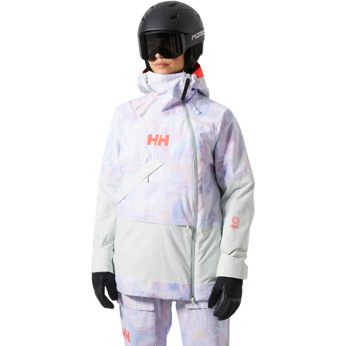 Helly Hansen Powchaser Asym Skijakke Dame White