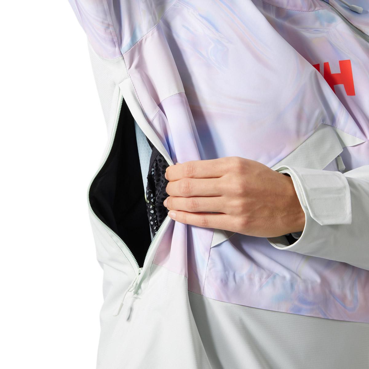 Helly Hansen Powchaser Asym Skijakke Dame White