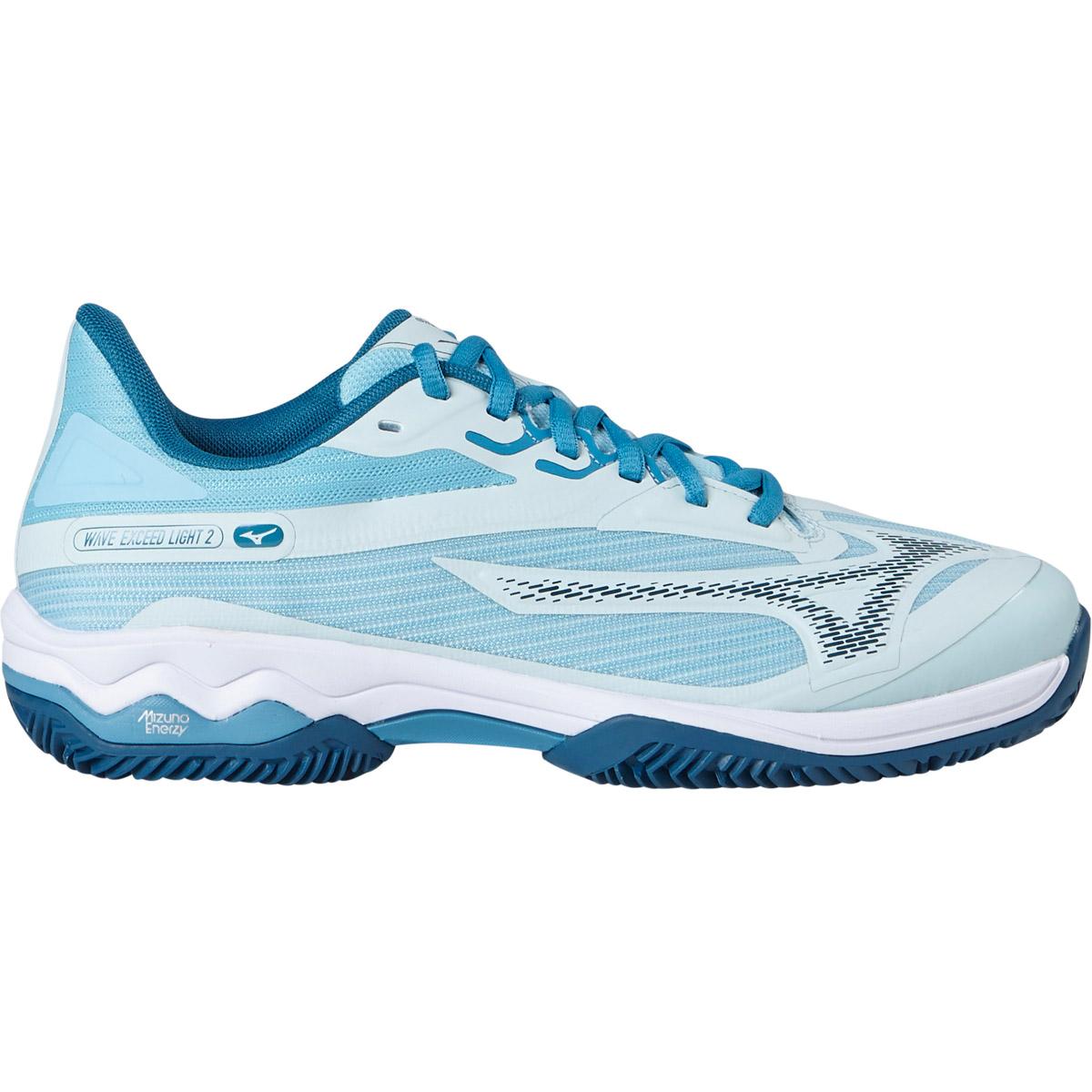 Mizuno Wave Exceed Light 2 CC Tennissko Dame Blue Glow/Moroccan Blue/Blue T
