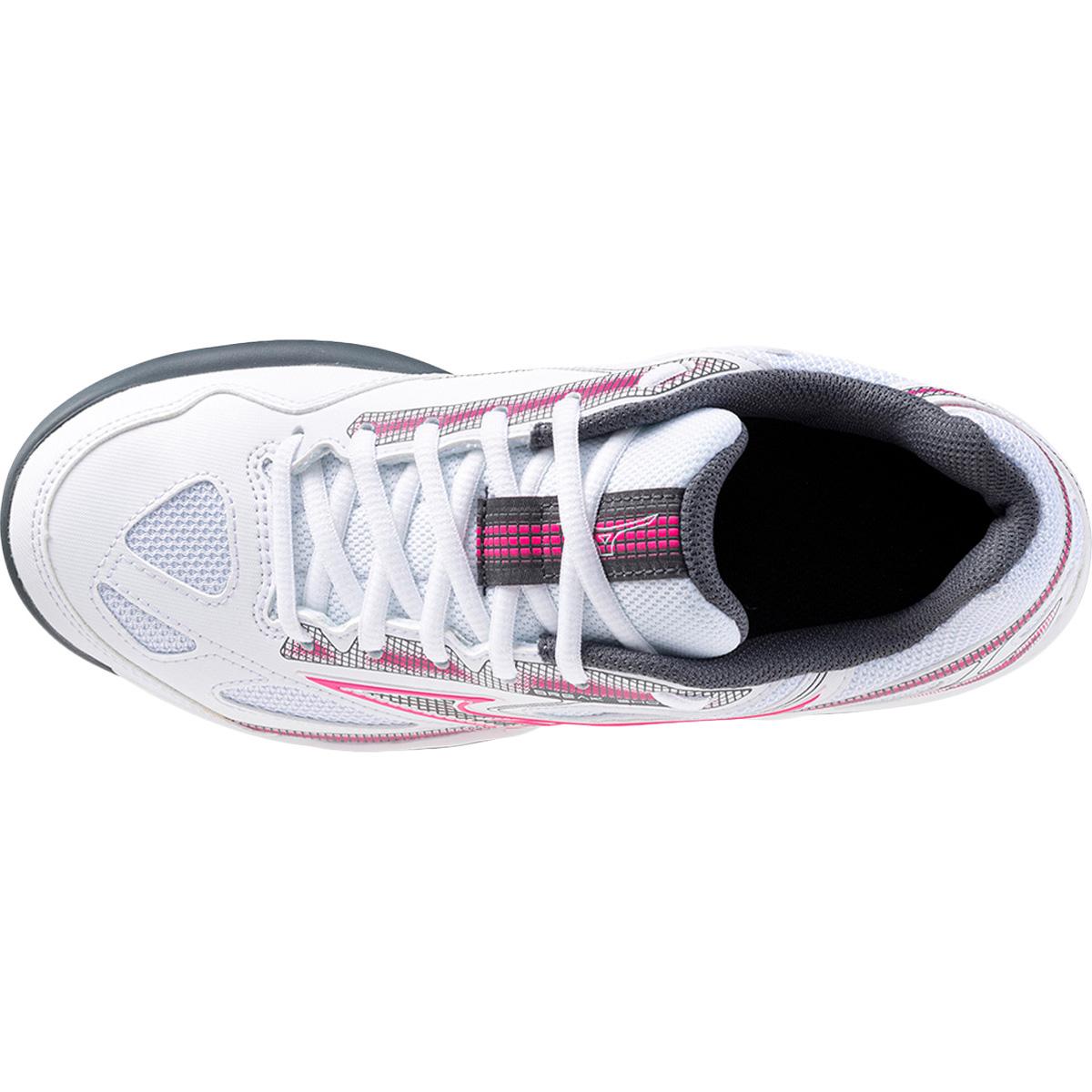 Mizuno Break Shot 4 CC Tennisskor Dam White/Pink Tetra/Turbulence