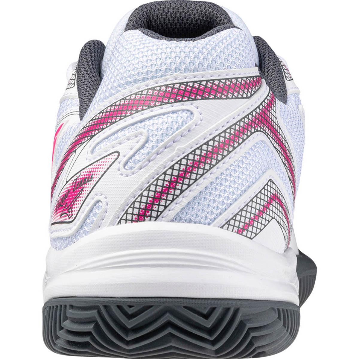Mizuno Break Shot 4 CC Tennisskor Dam White/Pink Tetra/Turbulence