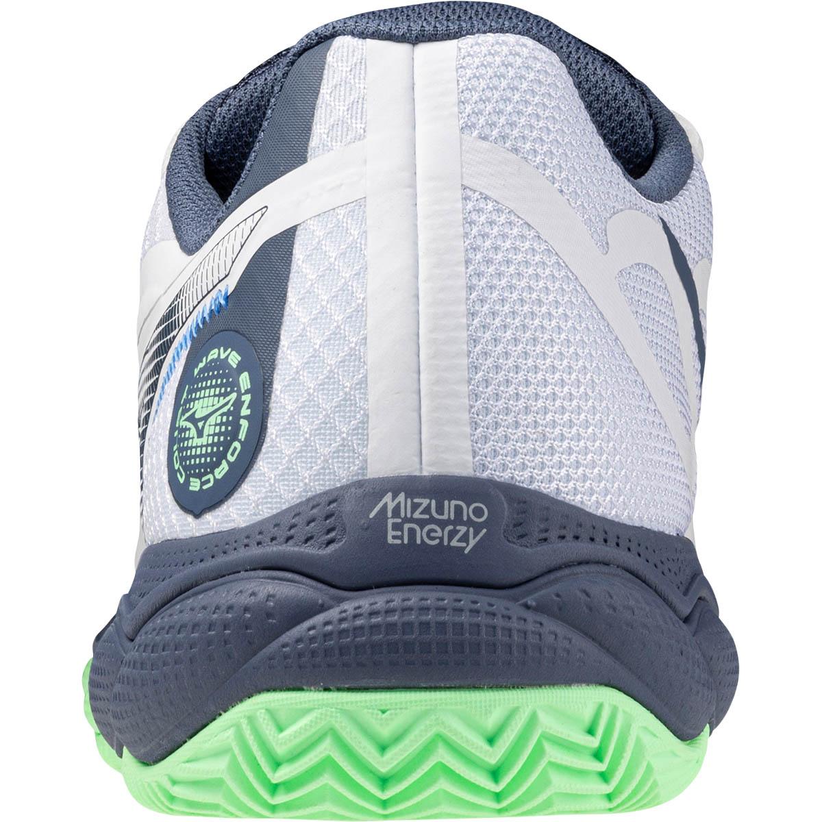 Mizuno Wave Enforce Court CC Tennissko Herre White/Vintage Indigo/Neo Mint