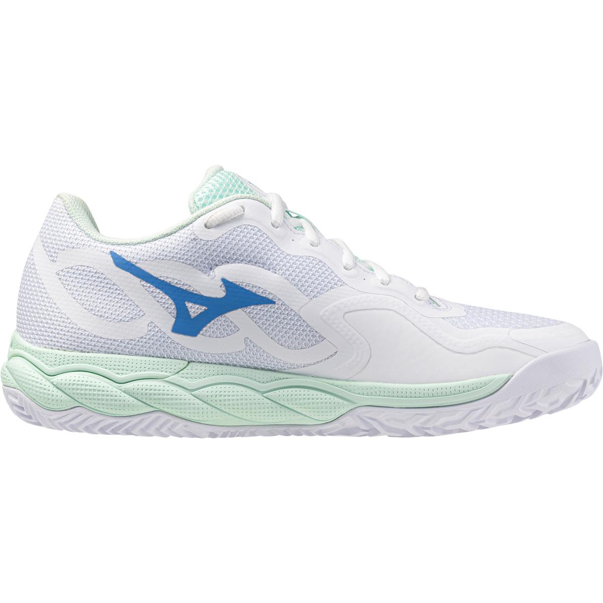 Mizuno Wave Enforce Court CC Tennissko Dame White/Frontier Blue/Bay