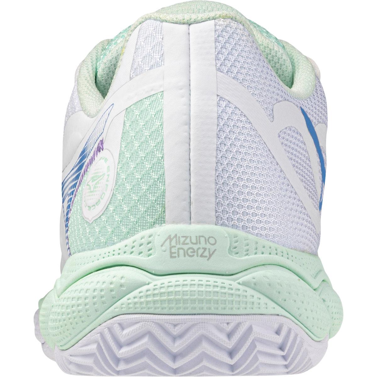 Mizuno Wave Enforce Court CC Tennissko Dame White/Frontier Blue/Bay