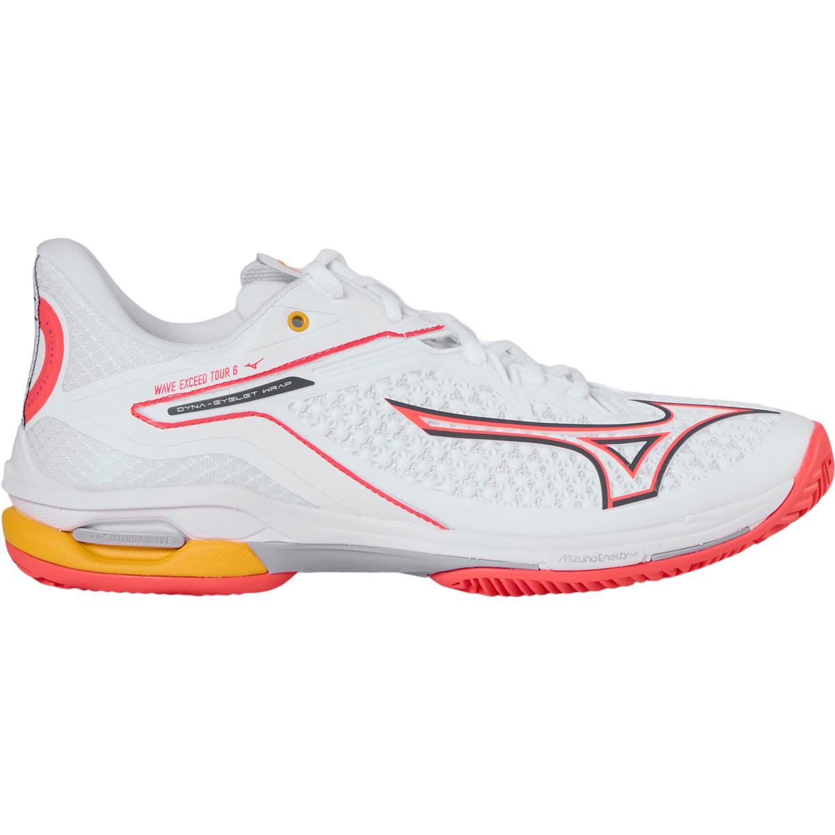 Mizuno Wave Exceed Tour 6 CC Tennissko Dame White/Orange