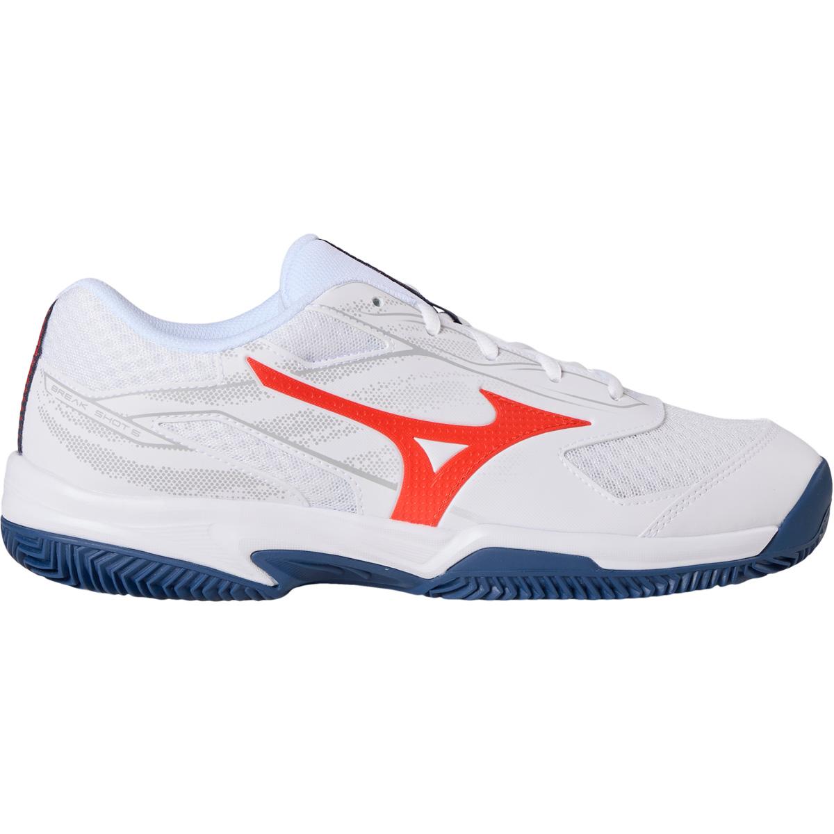 Mizuno Break Shot 5 CC Tennissko Herre White/Orange.com/Insignia Blue
