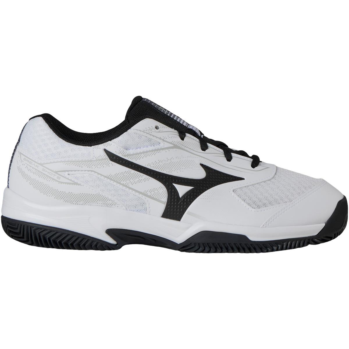Mizuno Break Shot 5 CC Tennissko Herre White/Black /Harbor Mist