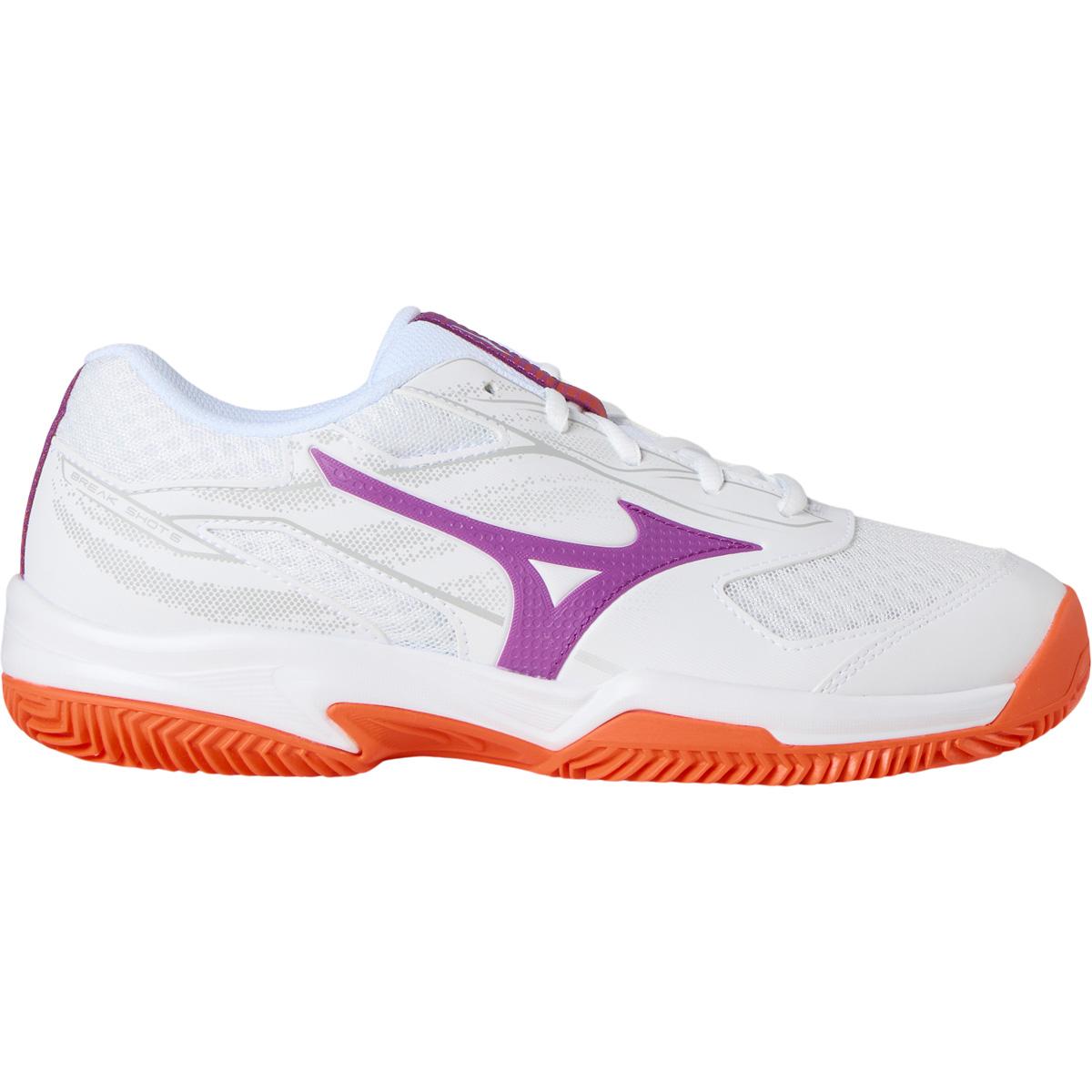 Mizuno Break Shot 5 CC Tennissko Dame White/Dahlia/Sunstone