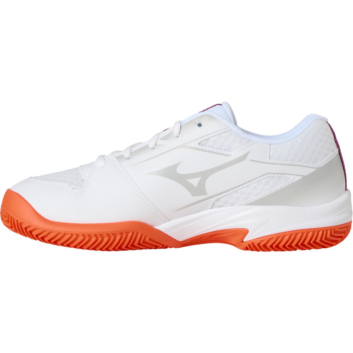 Mizuno Break Shot 5 CC Tennissko Dame White/Dahlia/Sunstone