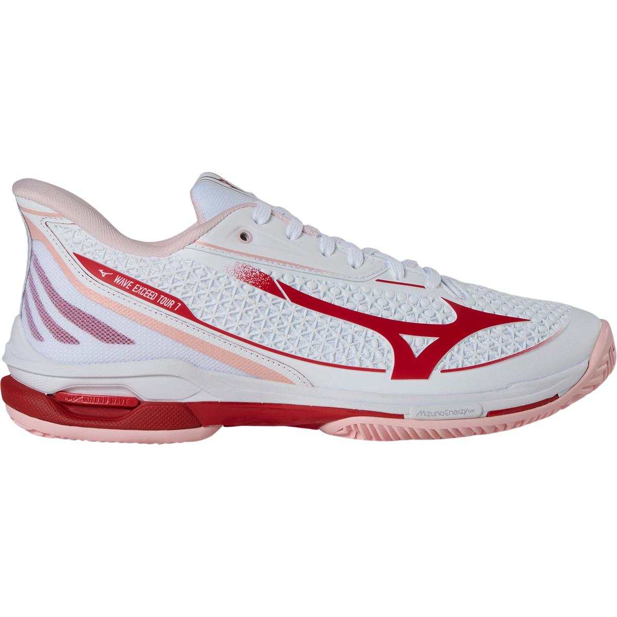 Mizuno Wave Exceed Tour 7 CC Tennissko Dame White/Red