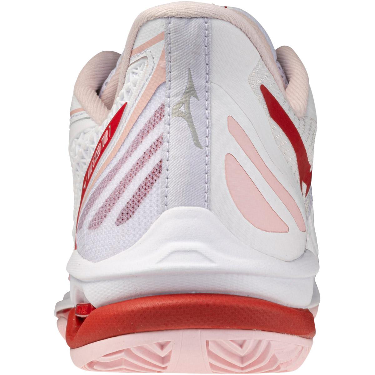 Mizuno Wave Exceed Tour 7 CC Tennissko Dame White/Red