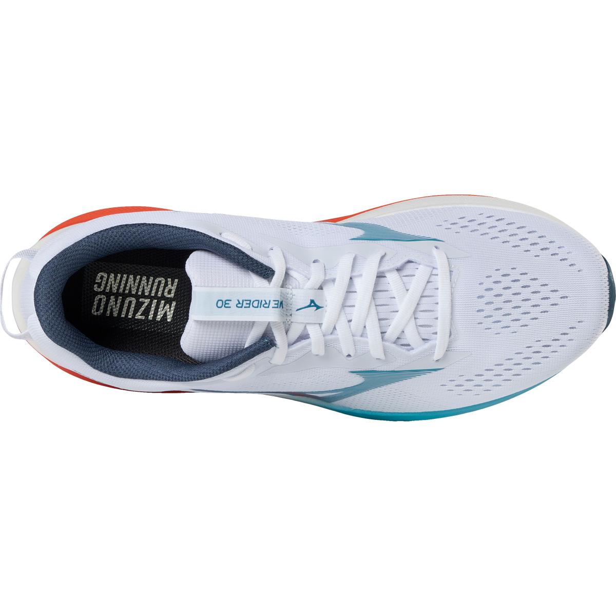Mizuno Wave Rider 30 Løbesko Herre White/Blue Jewel/Orange.com