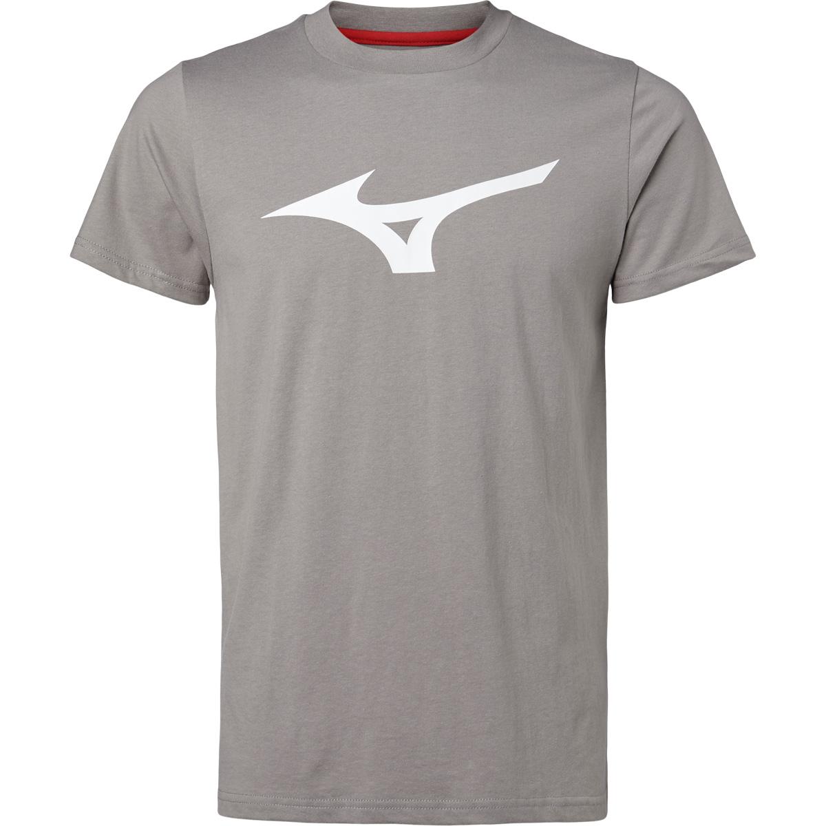 Mizuno Logo T-shirt Herre Gray