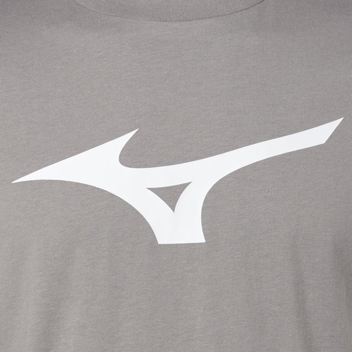 Mizuno Logo T-shirt Herre Gray