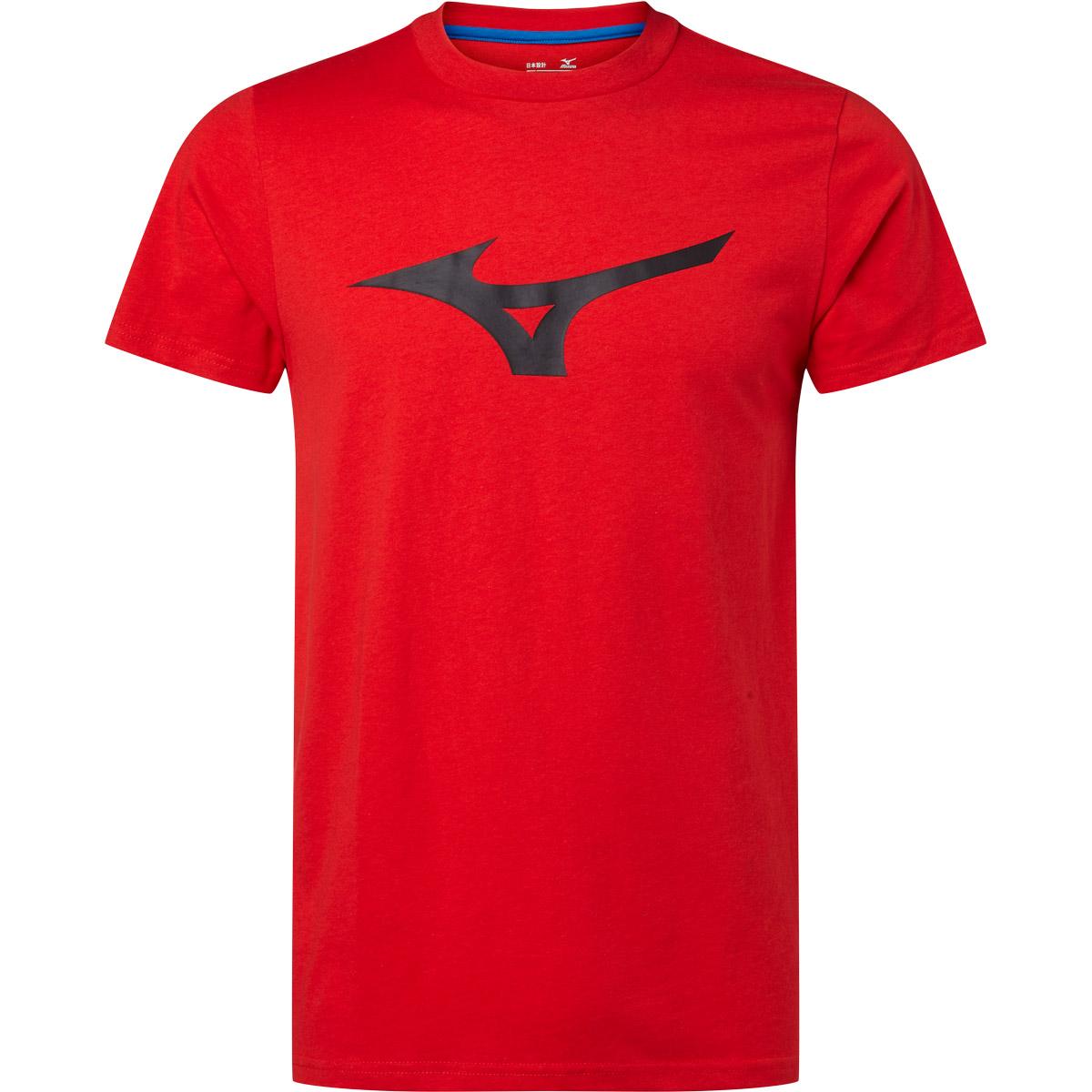 Mizuno Logo T-shirt Herre Fiery Red