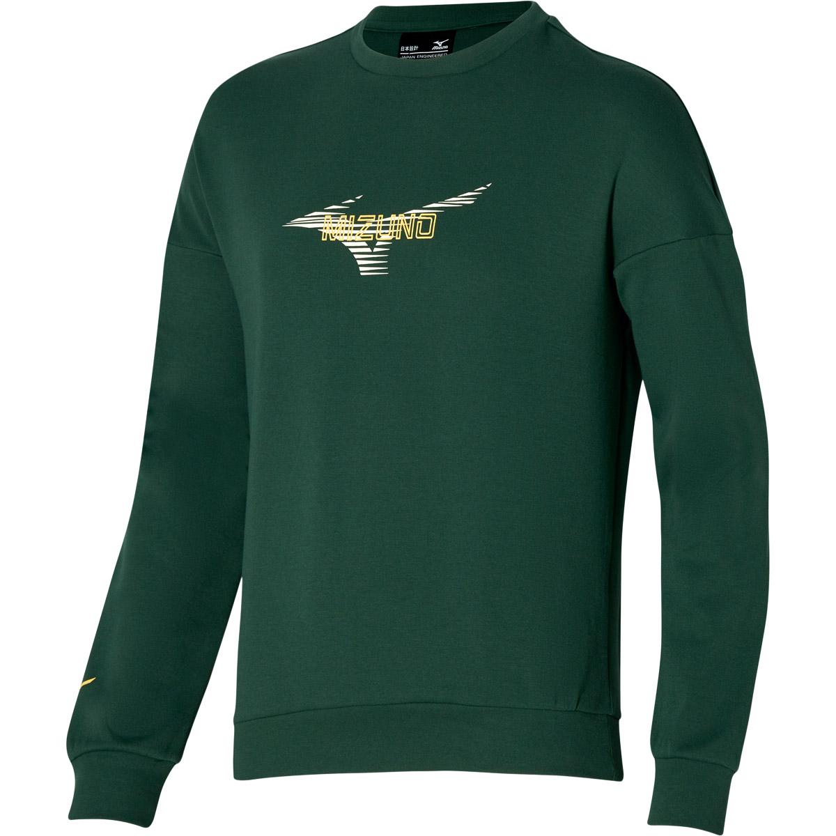 Mizuno Athletics Graphic Crew Sweatshirt Herre Pineneedle