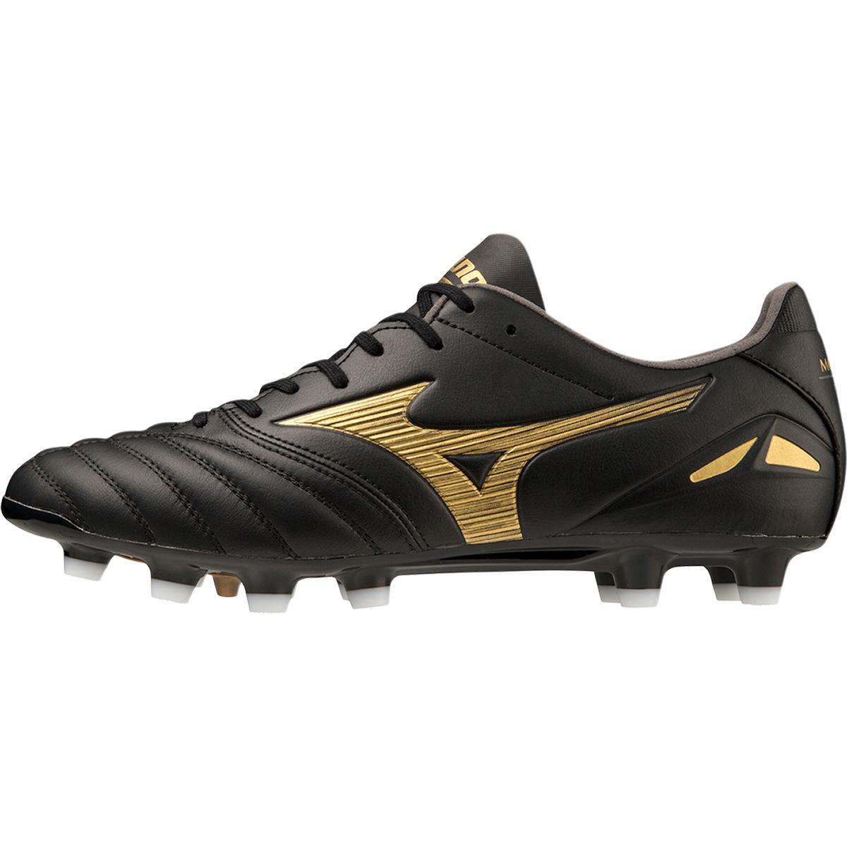Mizuno Morelia Neo IV Pro FG Fodboldstøvler Black/Gold/Dark Shadow