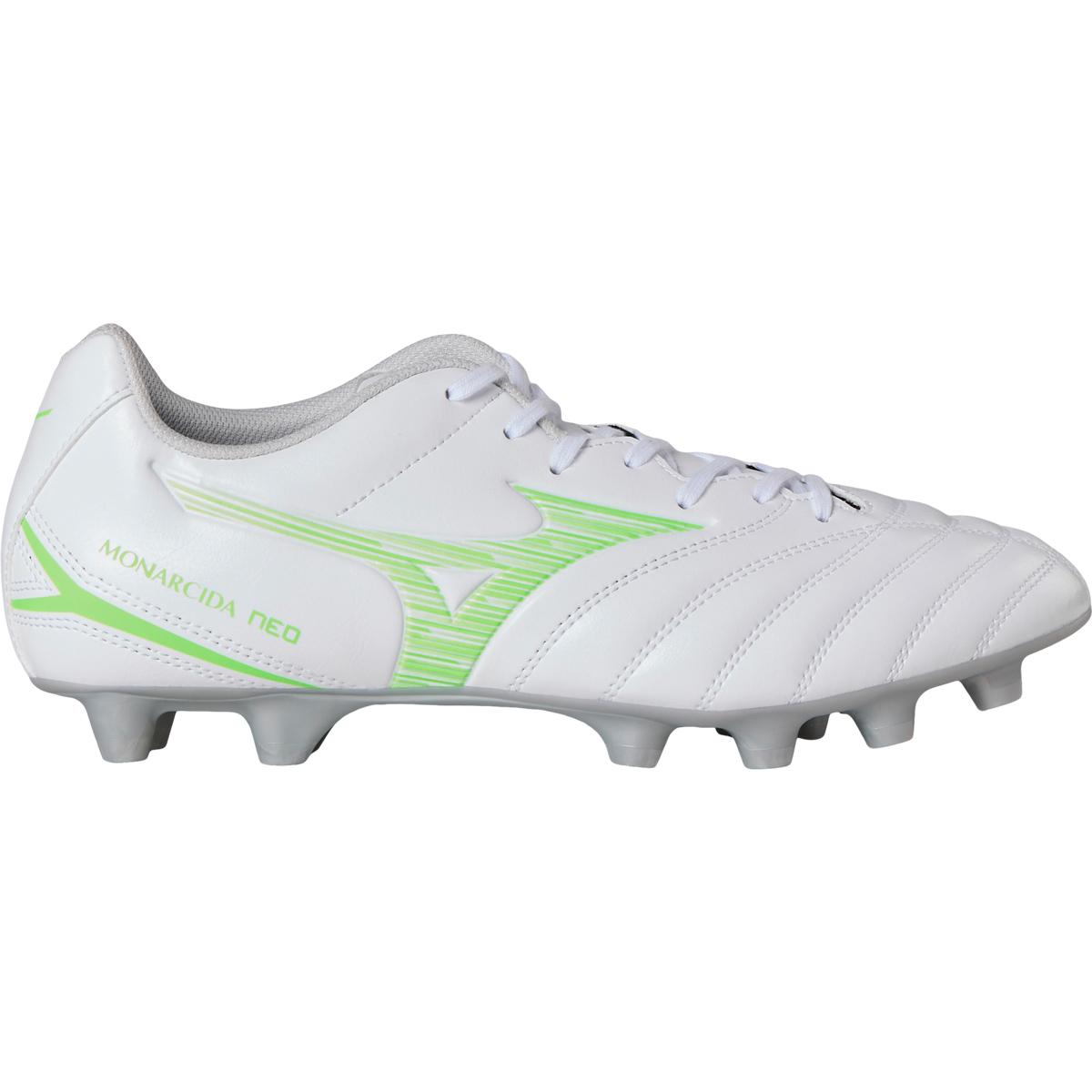Mizuno Monarcida Neo III Select FG Fodboldstøvler White/Neon Green