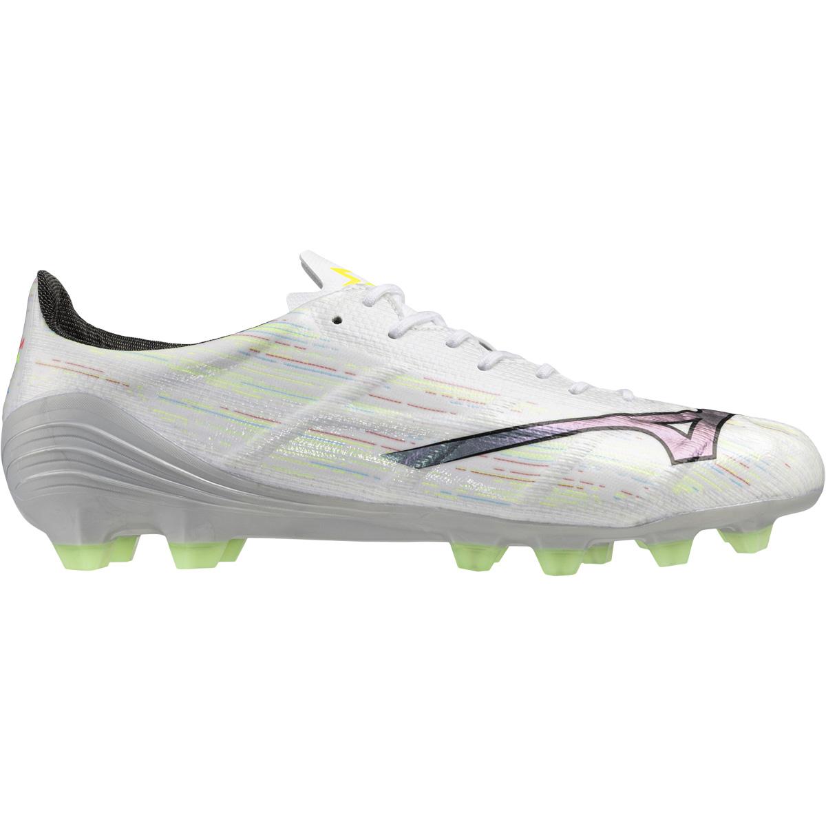 Mizuno Alpha Pro II FG Fodboldstøvler White/Silver Iridiscent/Black