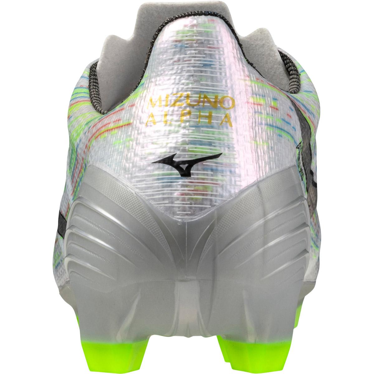 Mizuno Alpha Pro II FG Fodboldstøvler White/Silver Iridiscent/Black