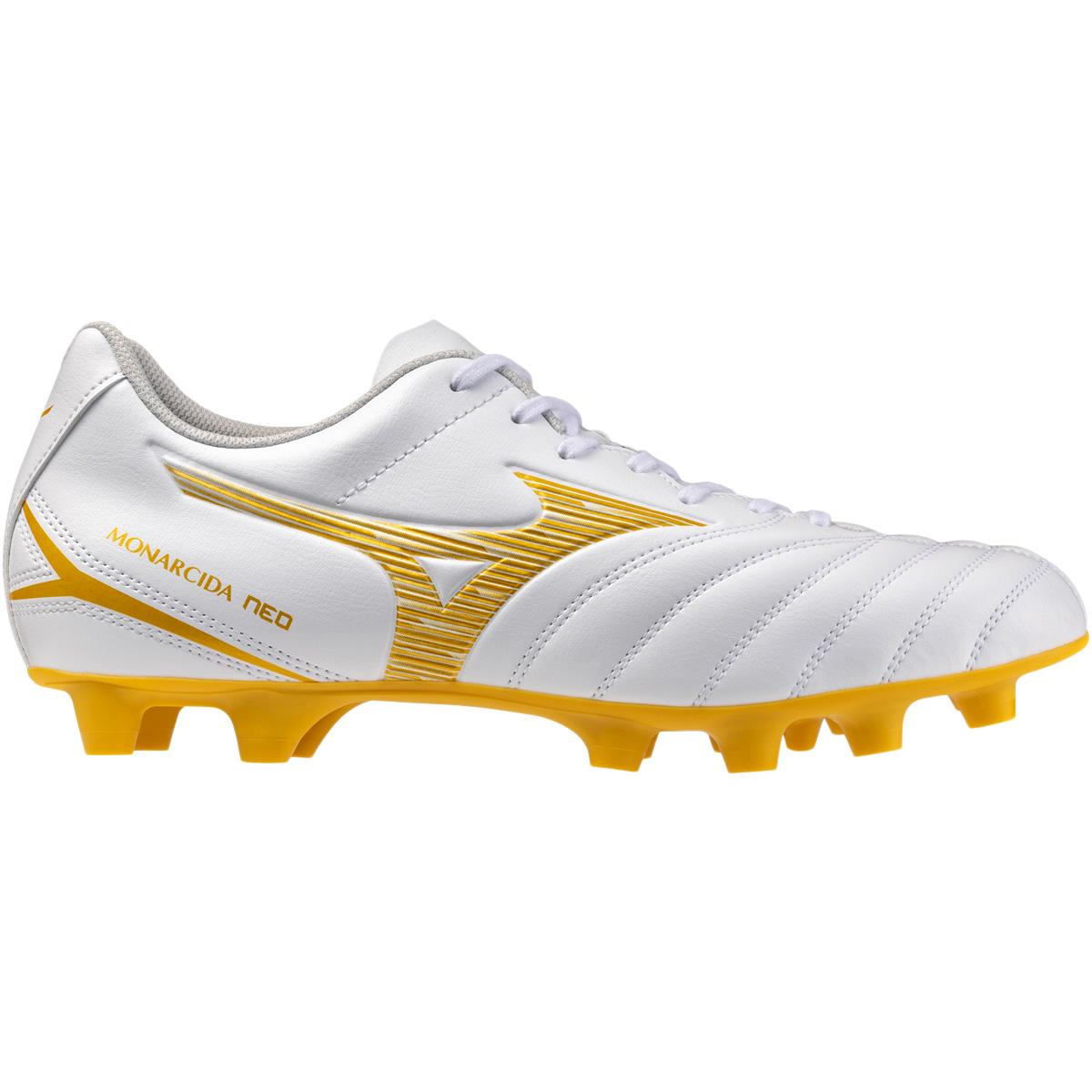 Mizuno Monarcida Neo III Select FG Fodboldstøvler White/Gold