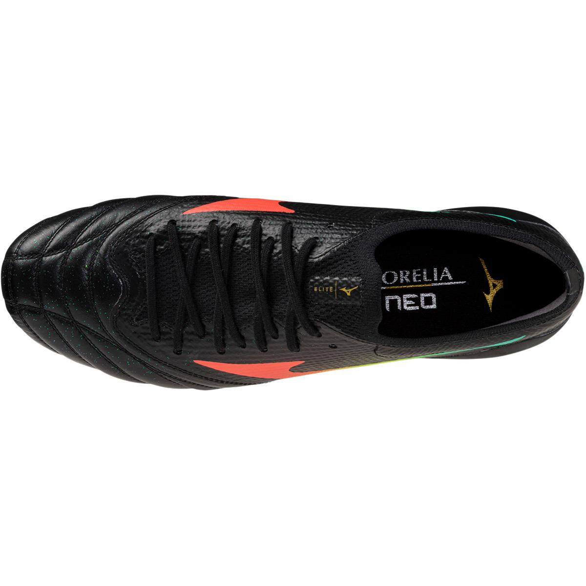 Mizuno Morelia Neo V Elite FG Fodboldstøvler Black/Lava Orange/Arcadia