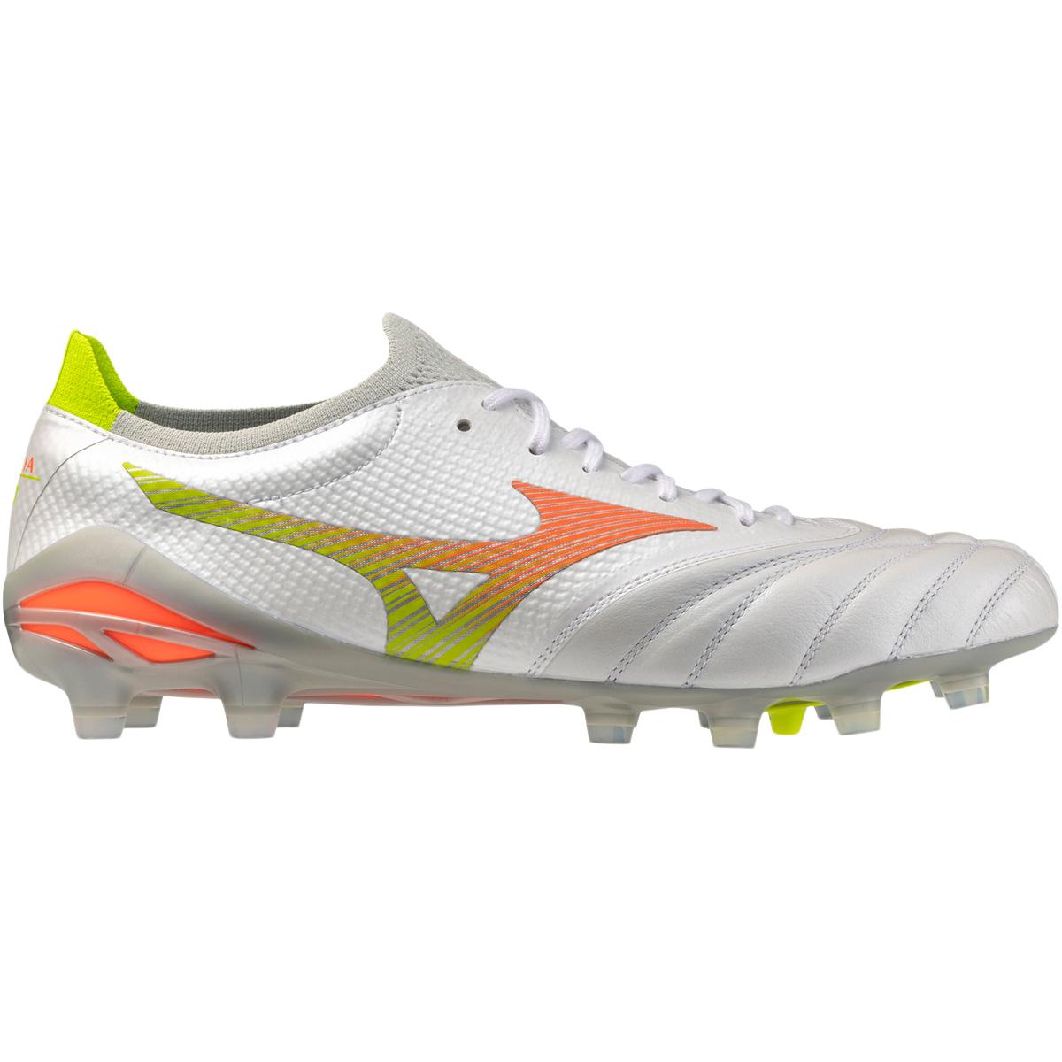 Mizuno Morelia Neo V Elite FG Fodboldstøvler White/Lava Orange/Evening Prim