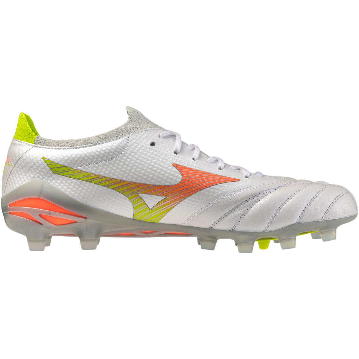 Mizuno Morelia Neo V Elite FG Fodboldstøvler White/Lava Orange/Evening Prim