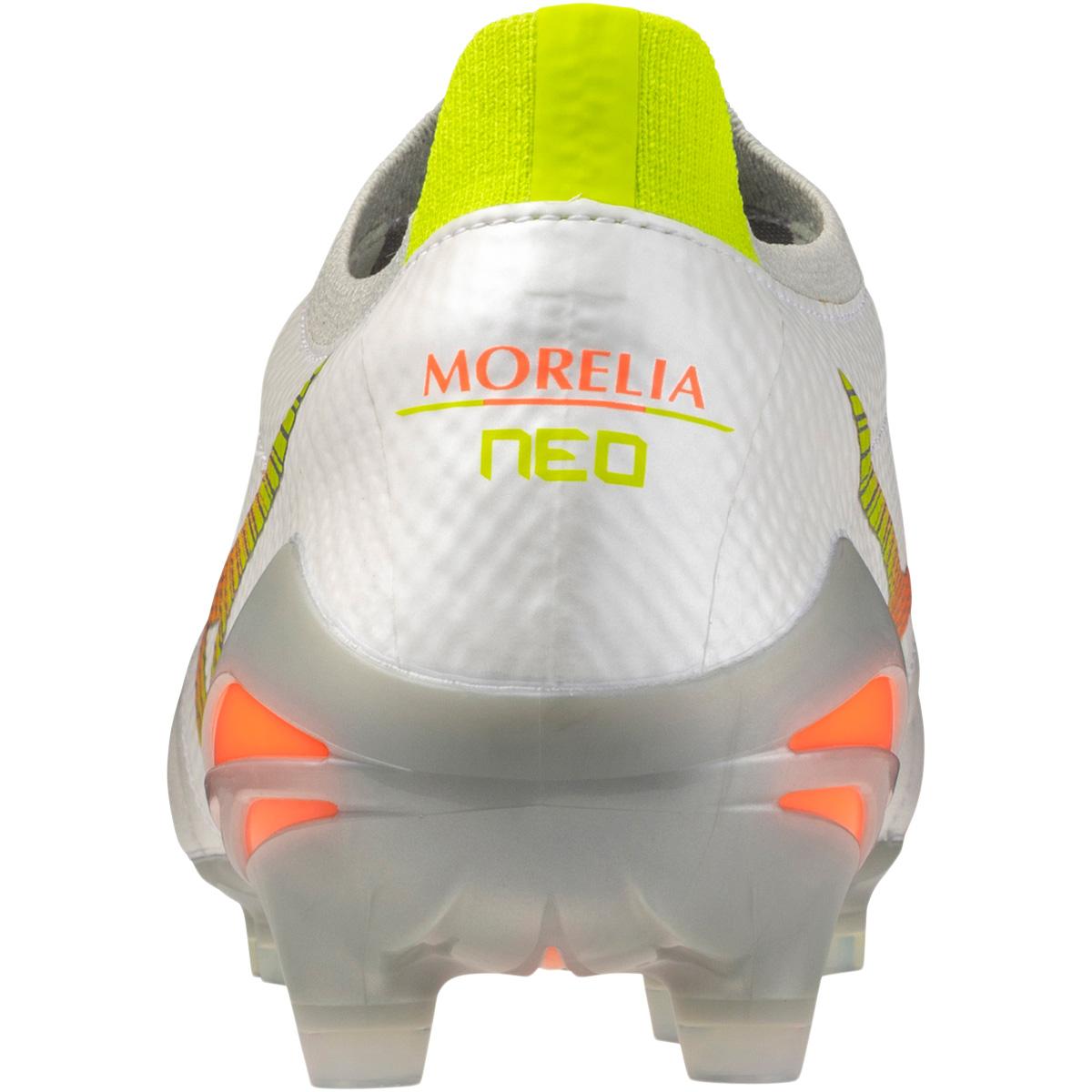 Mizuno Morelia Neo V Elite FG Fodboldstøvler White/Lava Orange/Evening Prim