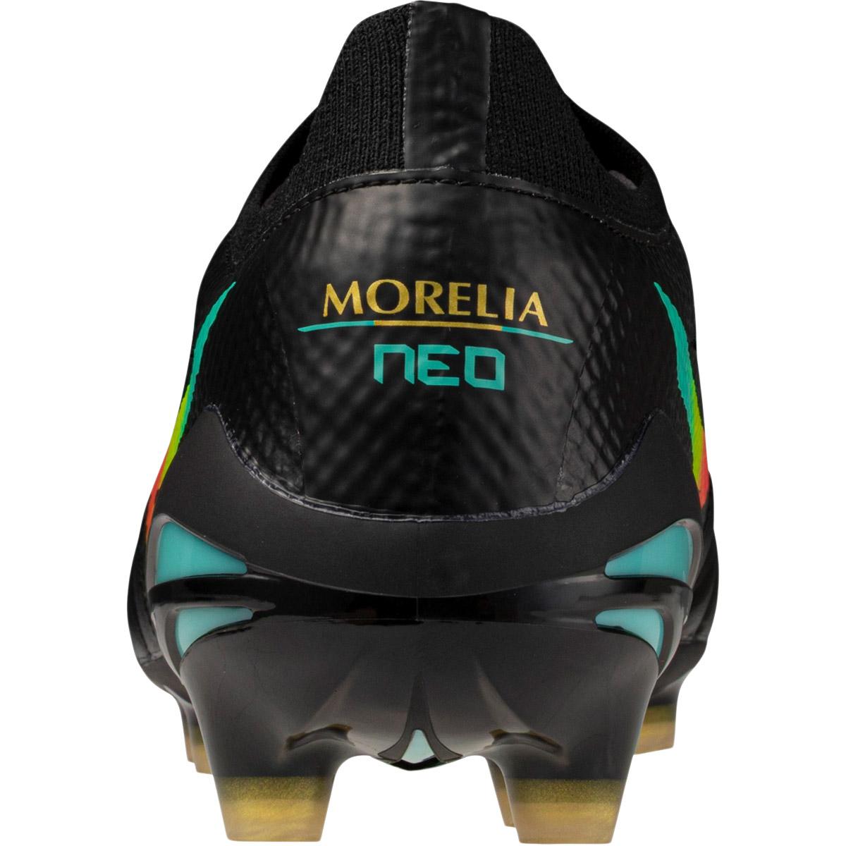 Mizuno Morelia Neo V Pro FG Fodboldstøvler Black/Lava Orange/Arcadia