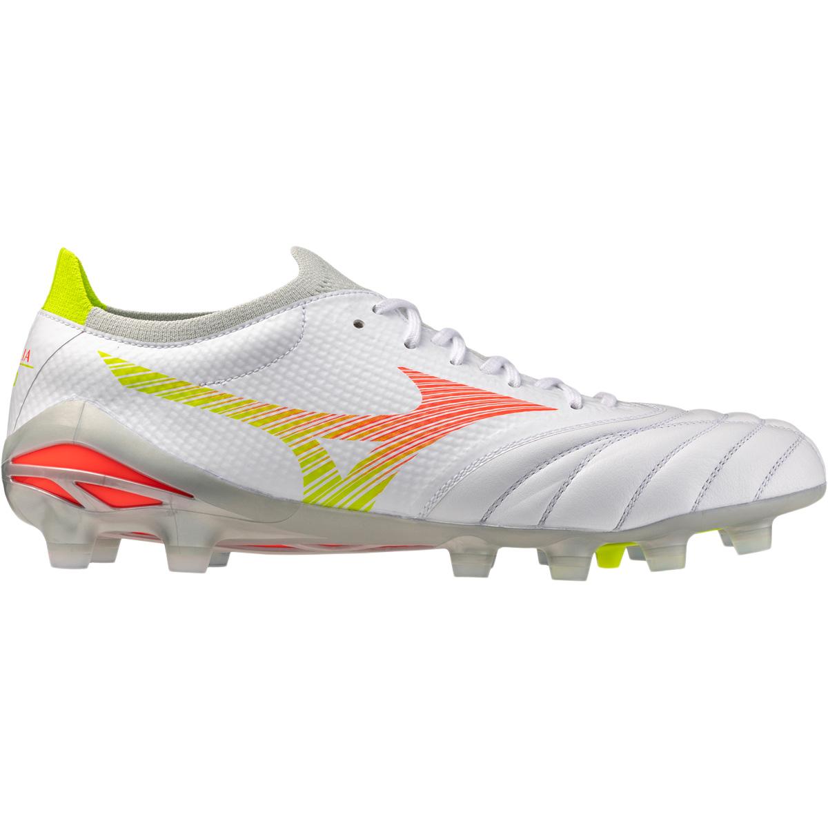 Mizuno Morelia Neo V Pro FG Fodboldstøvler White/Lava Orange/Evening Prim
