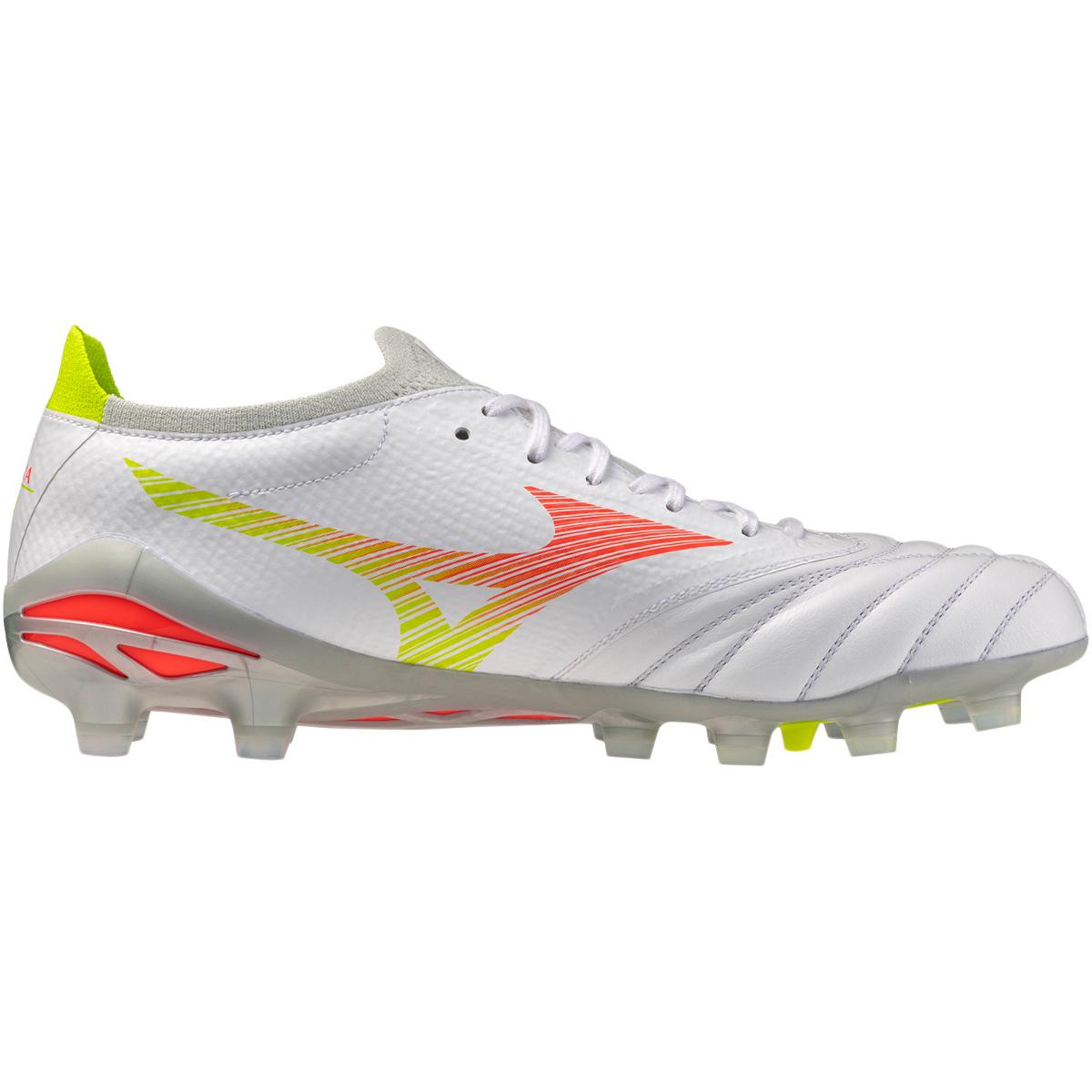 Mizuno Morelia Neo V Pro FG Fodboldstøvler White/Lava Orange/Evening Prim