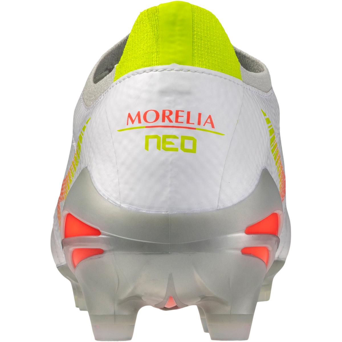 Mizuno Morelia Neo V Pro FG Fodboldstøvler White/Lava Orange/Evening Prim