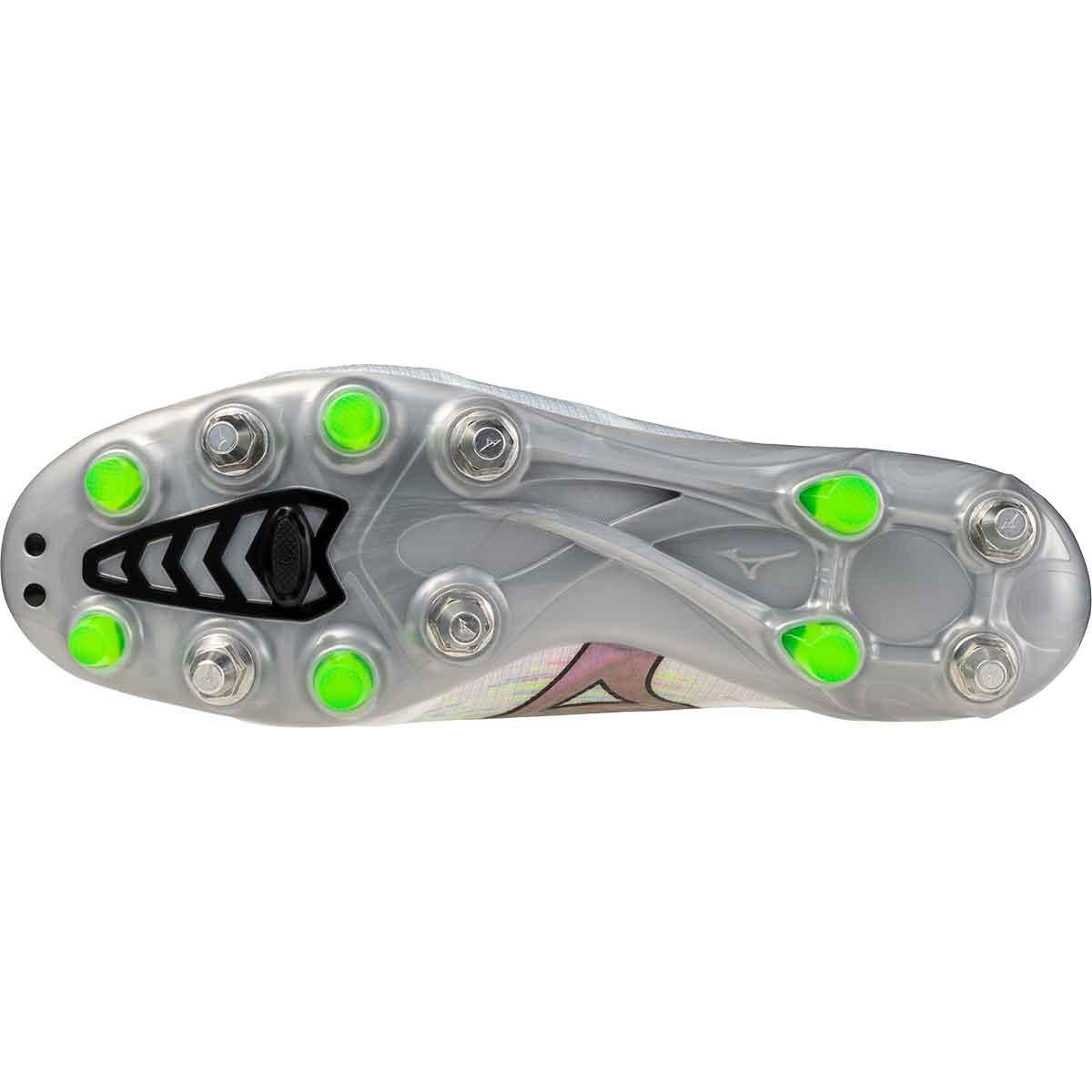 Mizuno Alpha ll Elite SG Fotballsko White/Silver Iridiscent/Black