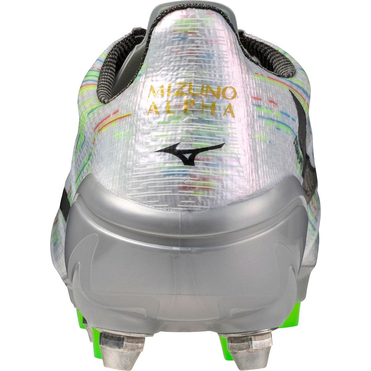 Mizuno Alpha ll Elite SG Fotballsko White/Silver Iridiscent/Black