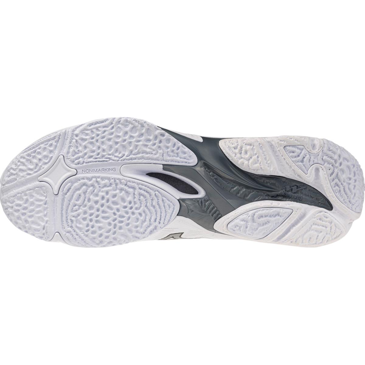 Mizuno Wave Lightning Elite Mid Håndballsko Unisex White/Ultimate Gray/Black