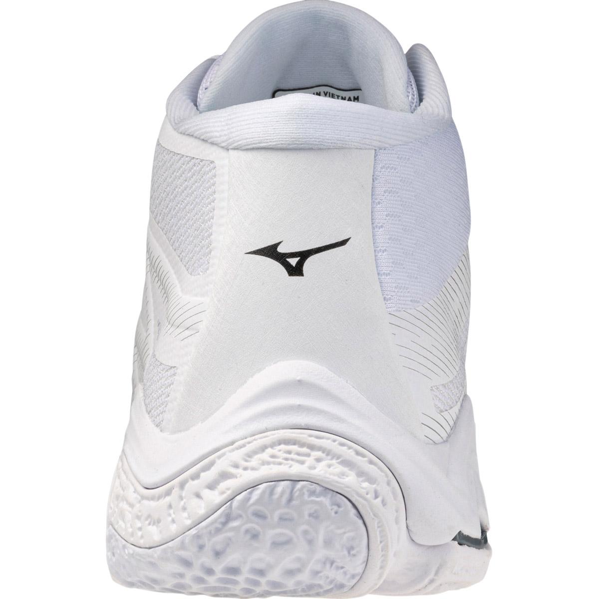 Mizuno Wave Lightning Elite Mid Håndballsko Unisex White/Ultimate Gray/Black