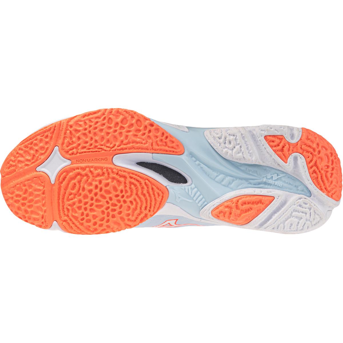Mizuno Wave Lightning Elite Håndboldsko Dame Blue Finch/White/Lava Orange